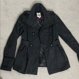 Grey Military Style Peacoat